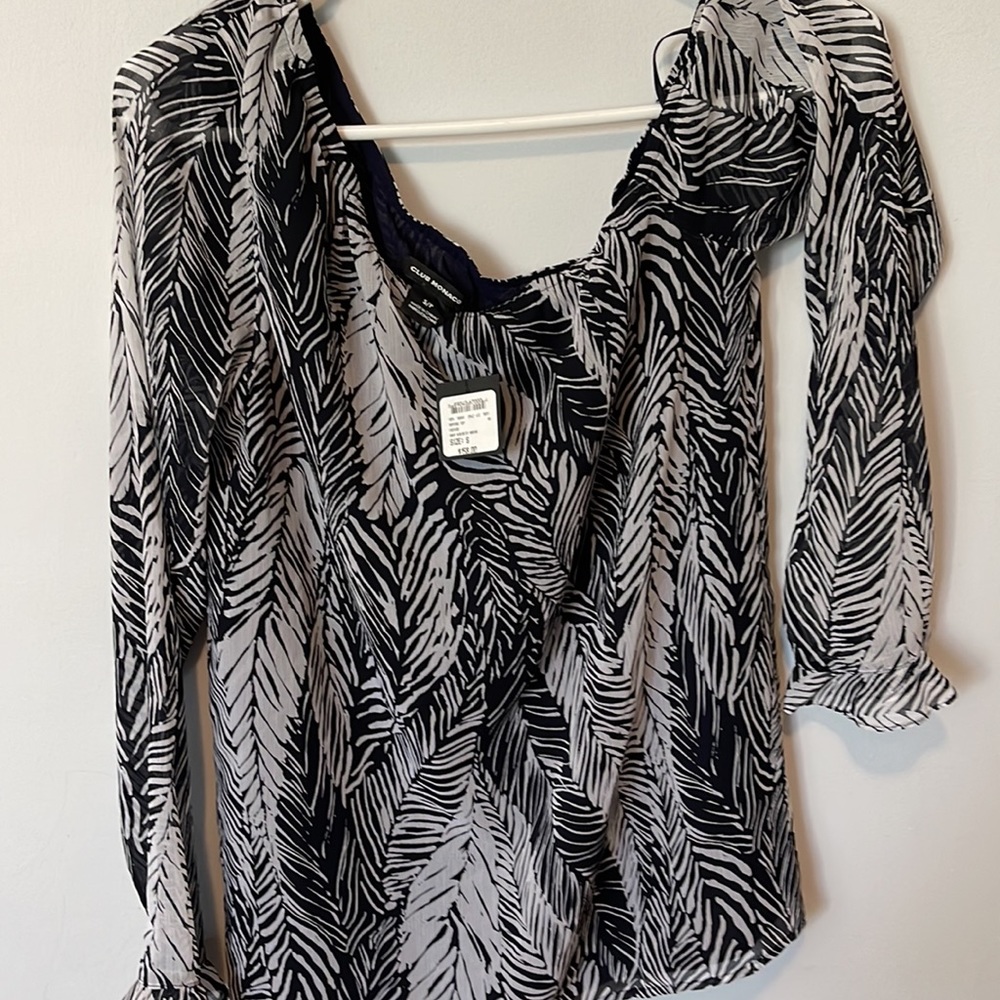 Club Monaco blouse. Asymmetrical top